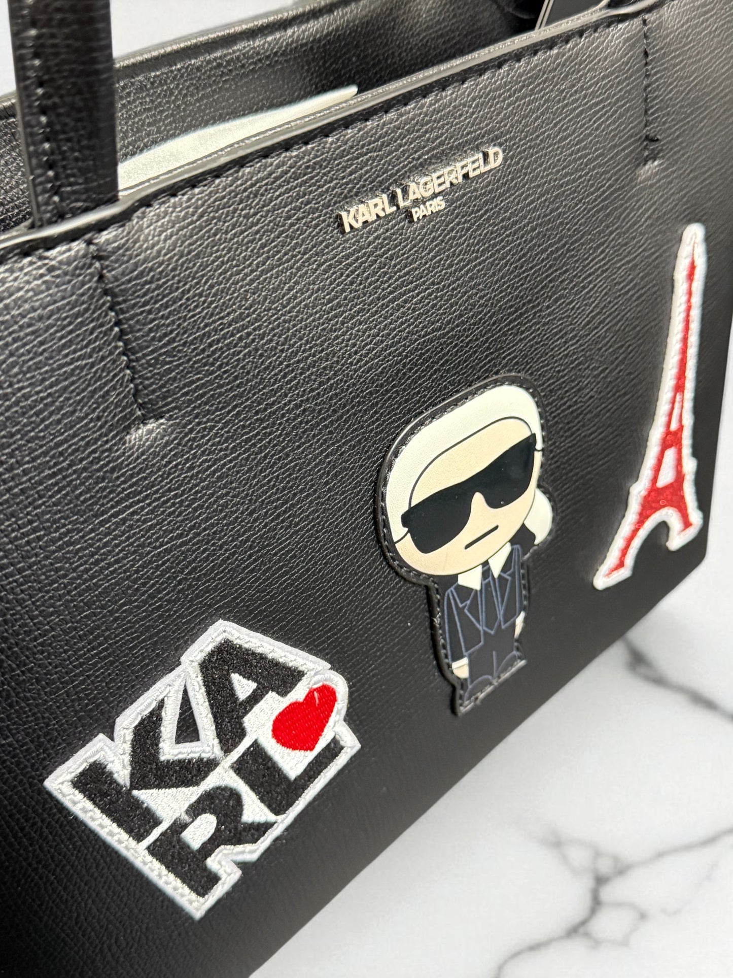 Karl Lagerfeld Paris Maybelle Tote, Black Patch