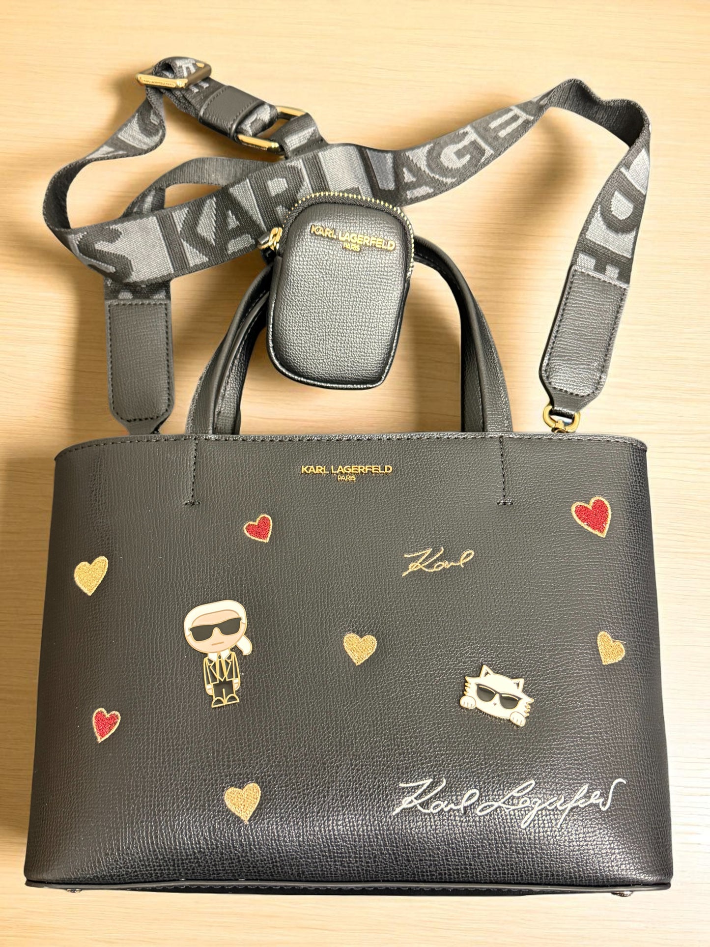 Karl Lagerfeld Paris Maybelle Satchel with Cate Pins