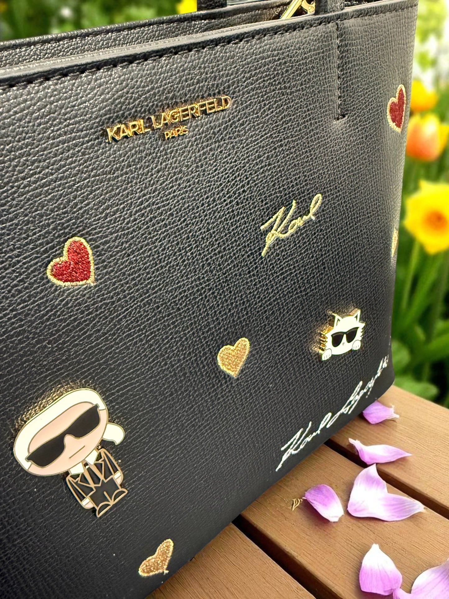 Karl Lagerfeld Paris Maybelle Satchel with Cate Pins