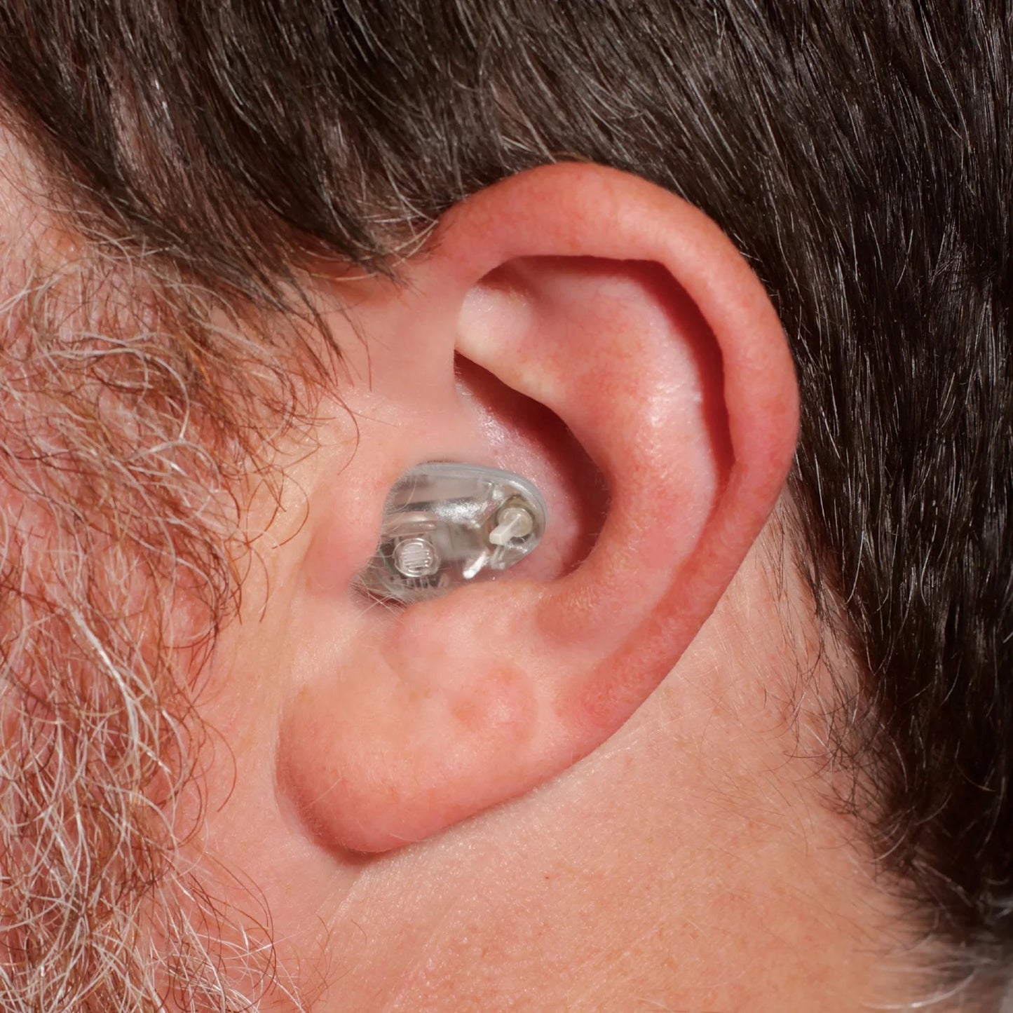 Over-the-Counter In-Ear Hearing Amplifier, Clear