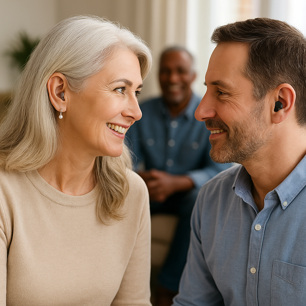 Over-the-Counter In-Ear Hearing Amplifier, Clear