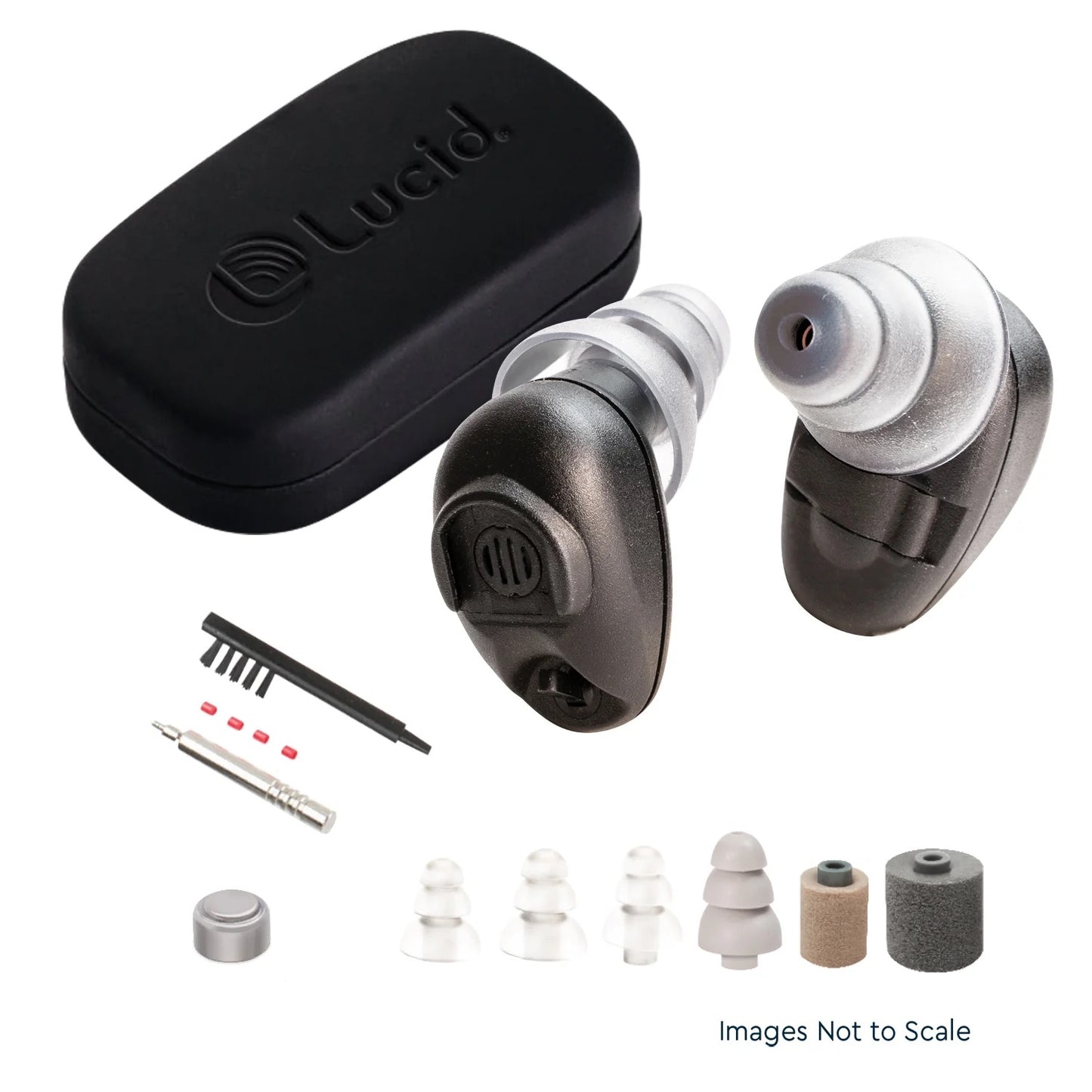 Over-the-Counter In-Ear Hearing Amplifier, Black