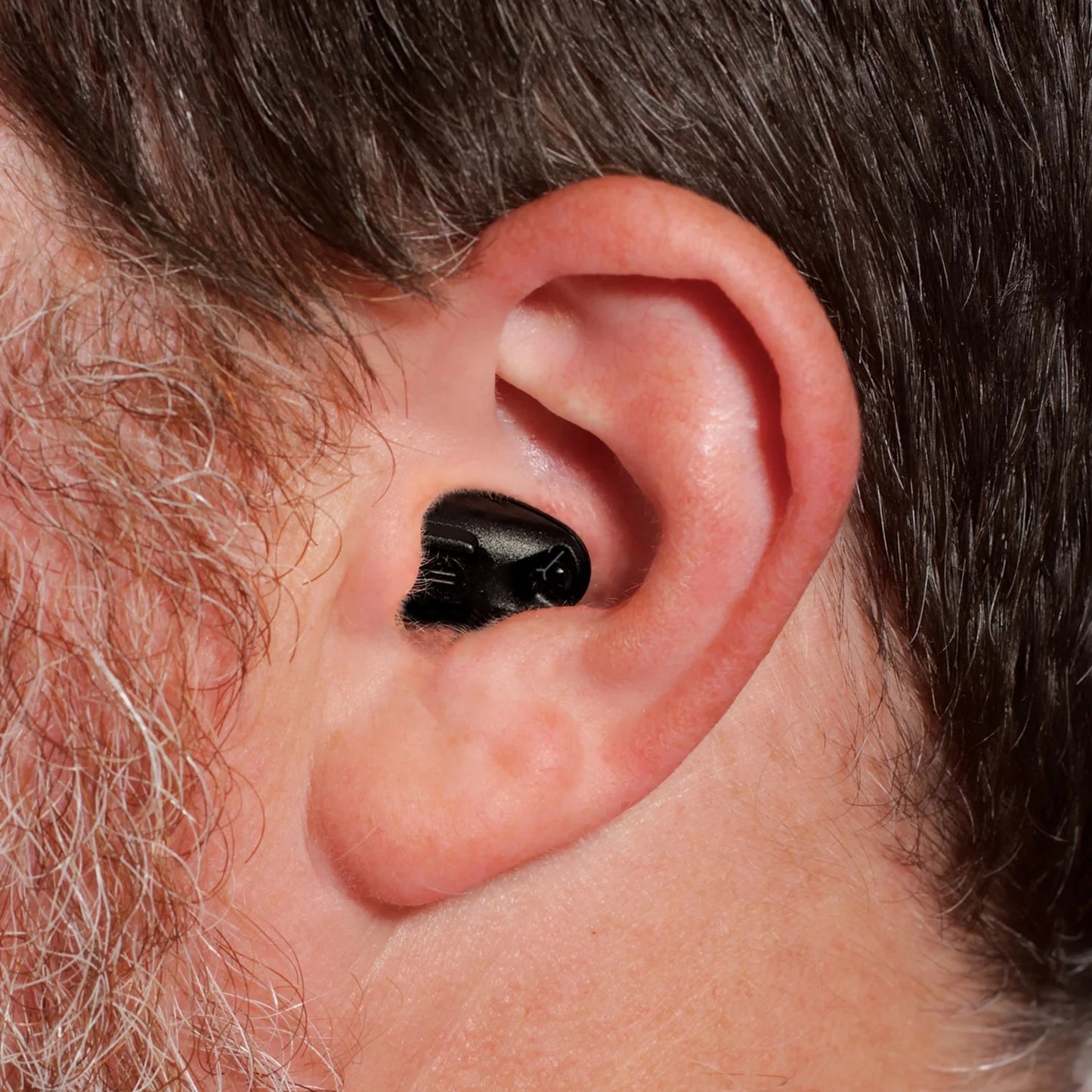 Over-the-Counter In-Ear Hearing Amplifier, Black