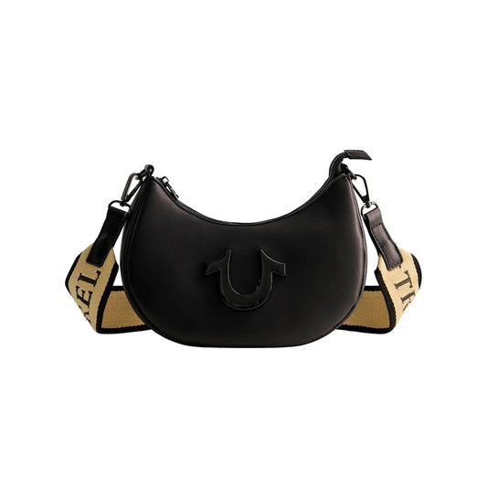 True Religion Women's Shoulder Bag Purse, Crescent Hobo