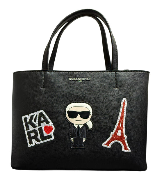 Karl Lagerfeld Paris Maybelle Tote, Black Patch