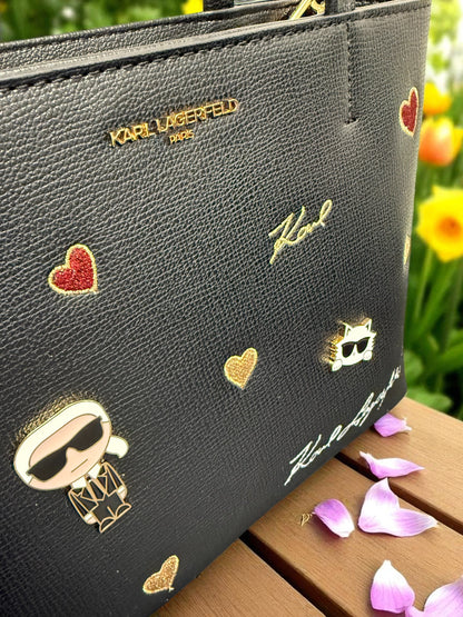 Karl Lagerfeld Paris Maybelle Satchel with Cate Pins