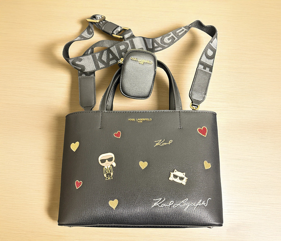 Karl Lagerfeld Paris Maybelle Satchel with Cate Pins