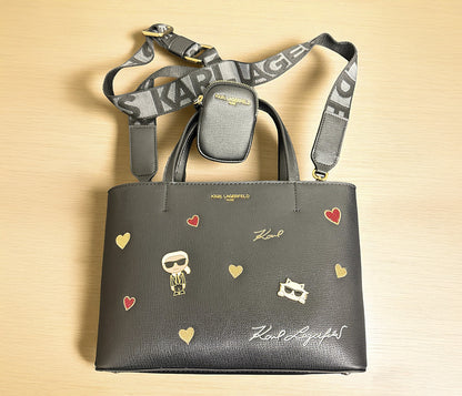 Karl Lagerfeld Paris Maybelle Satchel with Cate Pins