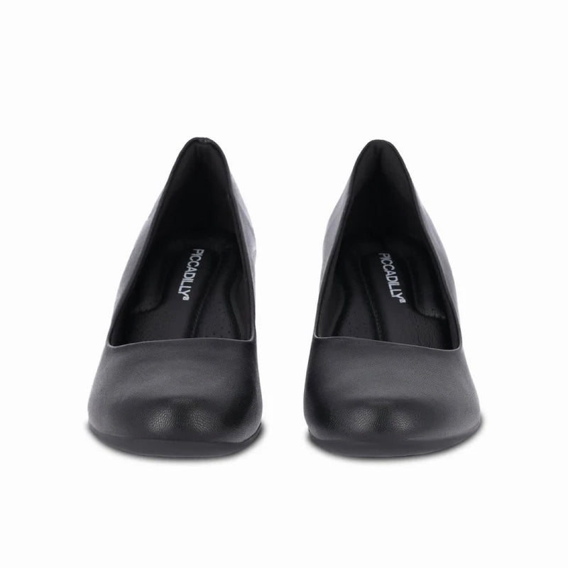 Load image into Gallery viewer, Piccadilly Laura Women's Heel Pumps - Flexible &amp; Anti-Slip - 100% Vegan - Black
