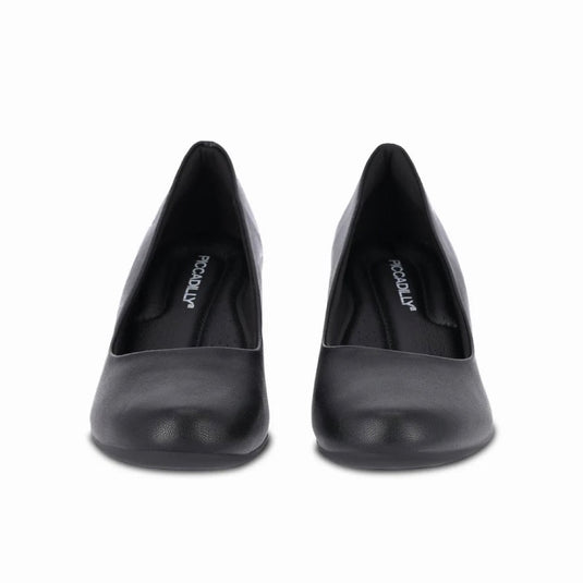 Piccadilly Laura Women's Heel Pumps - Flexible & Anti-Slip - 100% Vegan - Black
