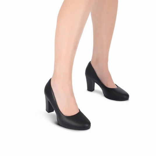 Piccadilly Laura Women's Heel Pumps - Flexible & Anti-Slip - 100% Vegan - Black