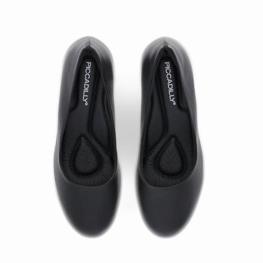 Piccadilly Laura Women's Heel Pumps - Flexible & Anti-Slip - 100% Vegan - Black