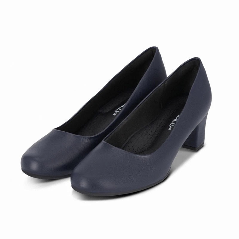 Load image into Gallery viewer, Piccadilly Laura Women's Heel Pumps - Flexible &amp; Anti-Slip - 100% Vegan - Navy
