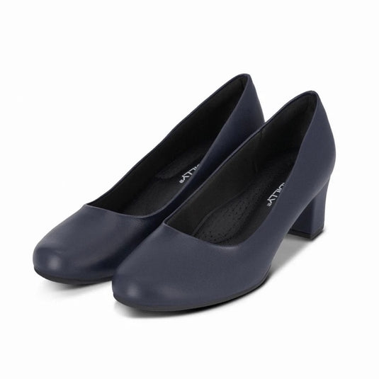 Piccadilly Laura Women's Heel Pumps - Flexible & Anti-Slip - 100% Vegan - Navy