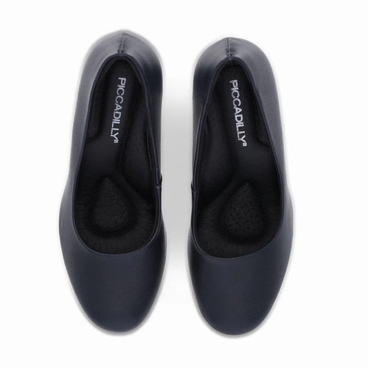 Piccadilly Laura Women's Heel Pumps - Flexible & Anti-Slip - 100% Vegan - Navy