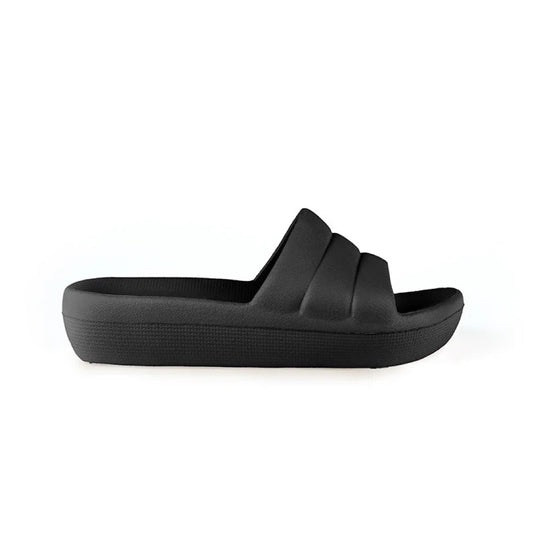 Piccadilly Marshmallow Women's Clog - Flexible & Anti-Slip - 100% Vegan - Black