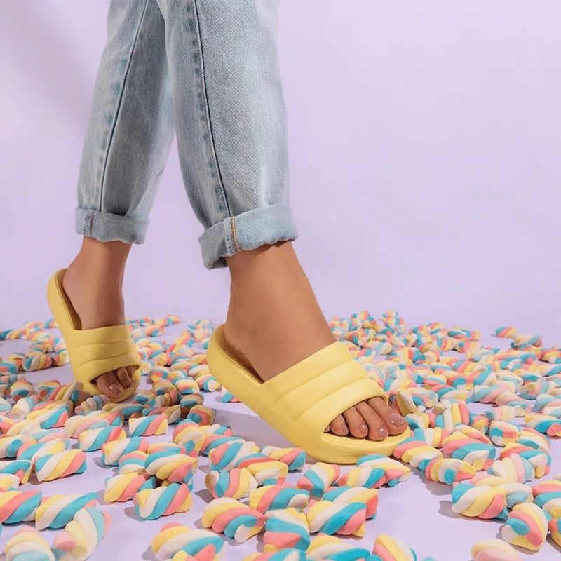 Load image into Gallery viewer, Piccadilly Marshmallow Women's Clog - Flexible &amp; Anti-Slip - 100% Vegan - Yellow

