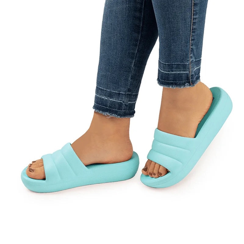 Load image into Gallery viewer, Piccadilly Marshmallow Women's Clog - Flexible &amp; Anti-Slip - 100% Vegan - Blue
