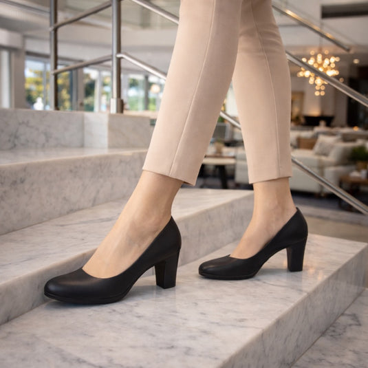 Piccadilly Deise Women's High Heel Pumps - Flexible & Anti-Slip - 100% Vegan - Black