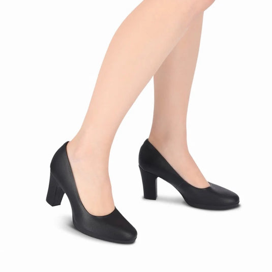 Piccadilly Deise Women's High Heel Pumps - Flexible & Anti-Slip - 100% Vegan - Black