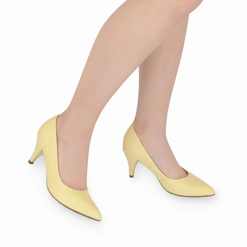 Load image into Gallery viewer, Piccadilly Luiza High Heel Scarpin - 100% Vegan - Yellow
