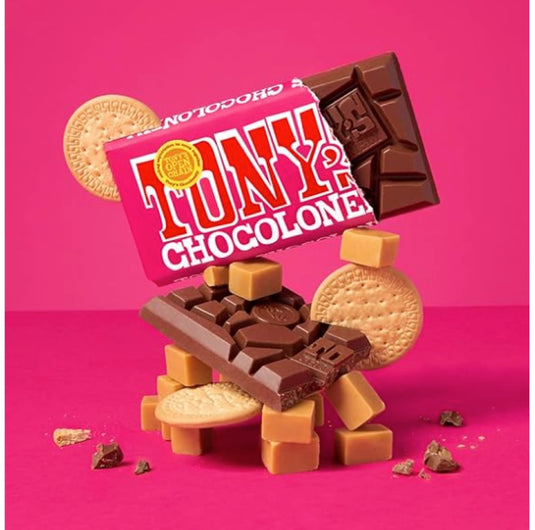 Tony's Chocolonely Milk Chocolate Caramel Cookie  Bar, 6.35 oz