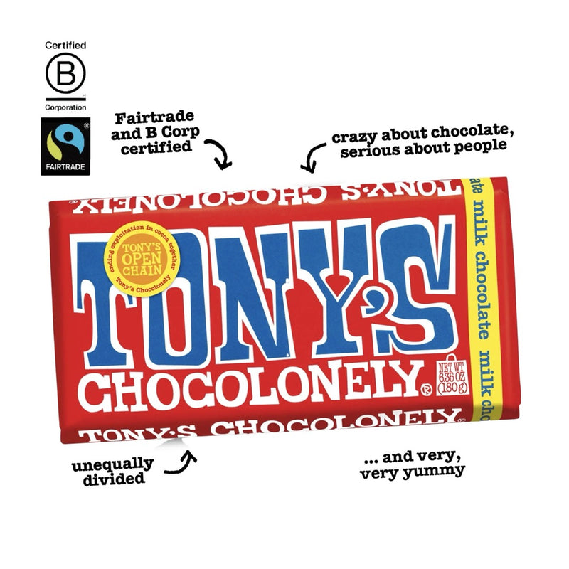 Load image into Gallery viewer, Tony's Chocolonely 32% Milk Chocolate Bar, 6.35 oz
