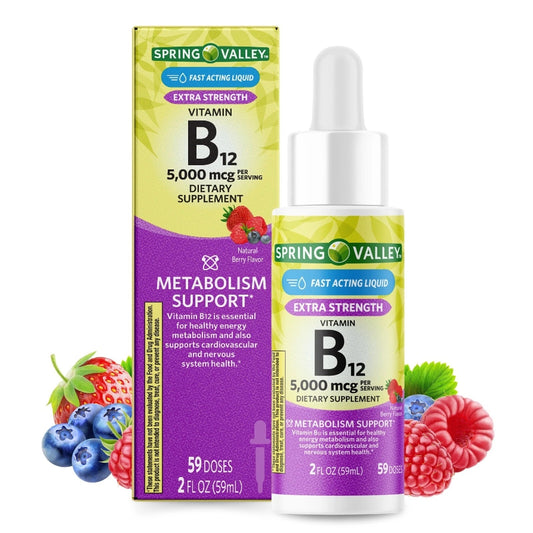 Spring Valley Liquid Vitamin B12, 5000 mcg