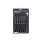 Uniball 207 Plus+ Retractable Gel Pens, Medium Point, 0.7 mm, Black Barrel, Black/Blue/Red Ink