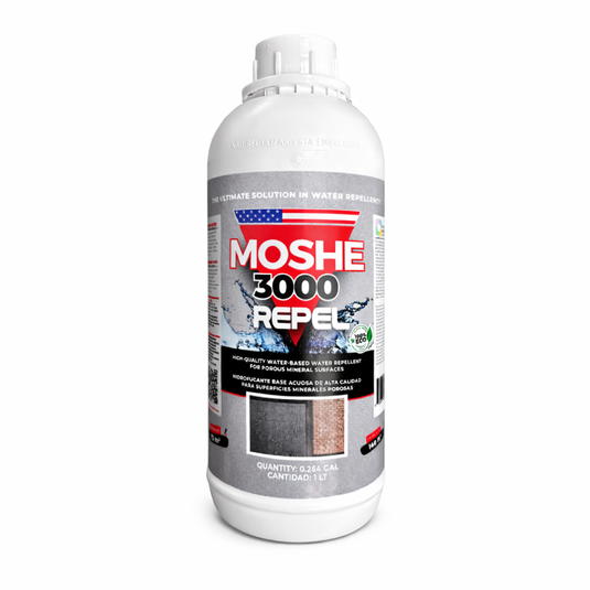 Moshe 3000 Repel - High-Performance Water Repellent for Mineral Surfaces - 0.26 gal