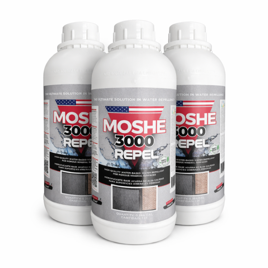 Moshe 3000 Repel - High-Performance Water Repellent for Mineral Surfaces - 0.26 gal
