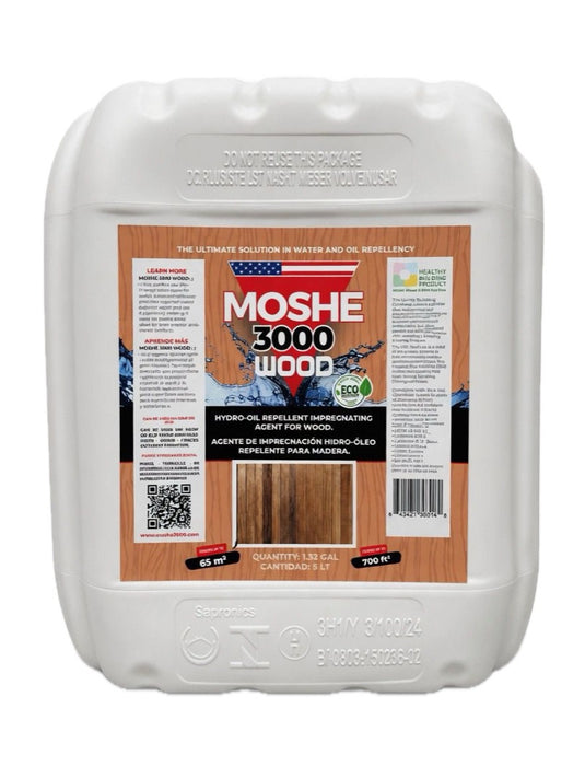 Moshe 3000 Wood - Water Repellent for Wooden Surfaces - 1.32 gal