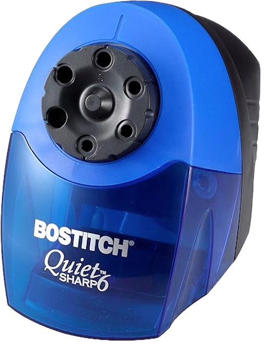 Bostitch Office QuietSharp 6 Electric Pencil Sharpener, Blue